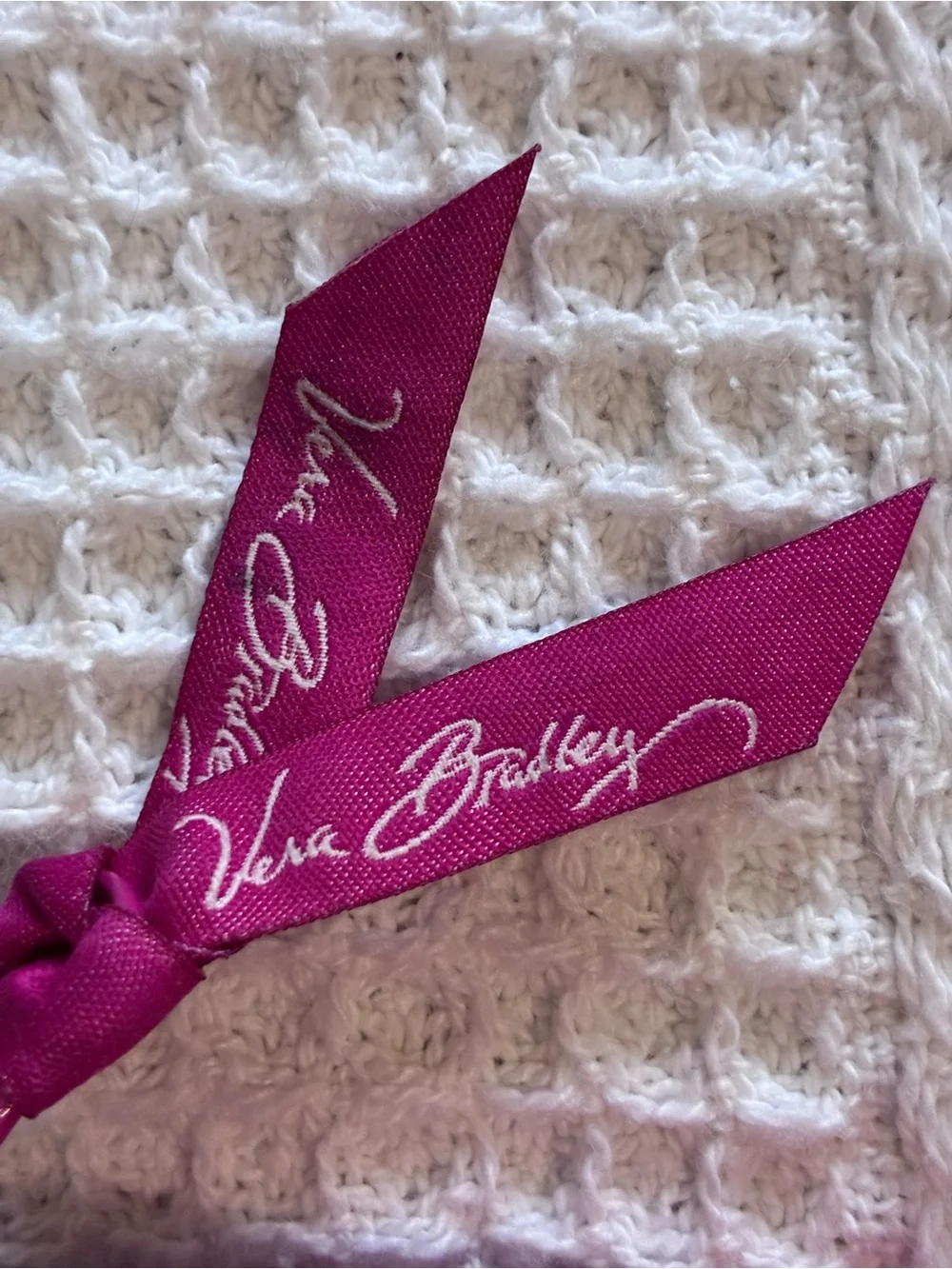 Vera Bradley Zip ID Wristlet in Very Berry Paisley pattern quilted purple pink